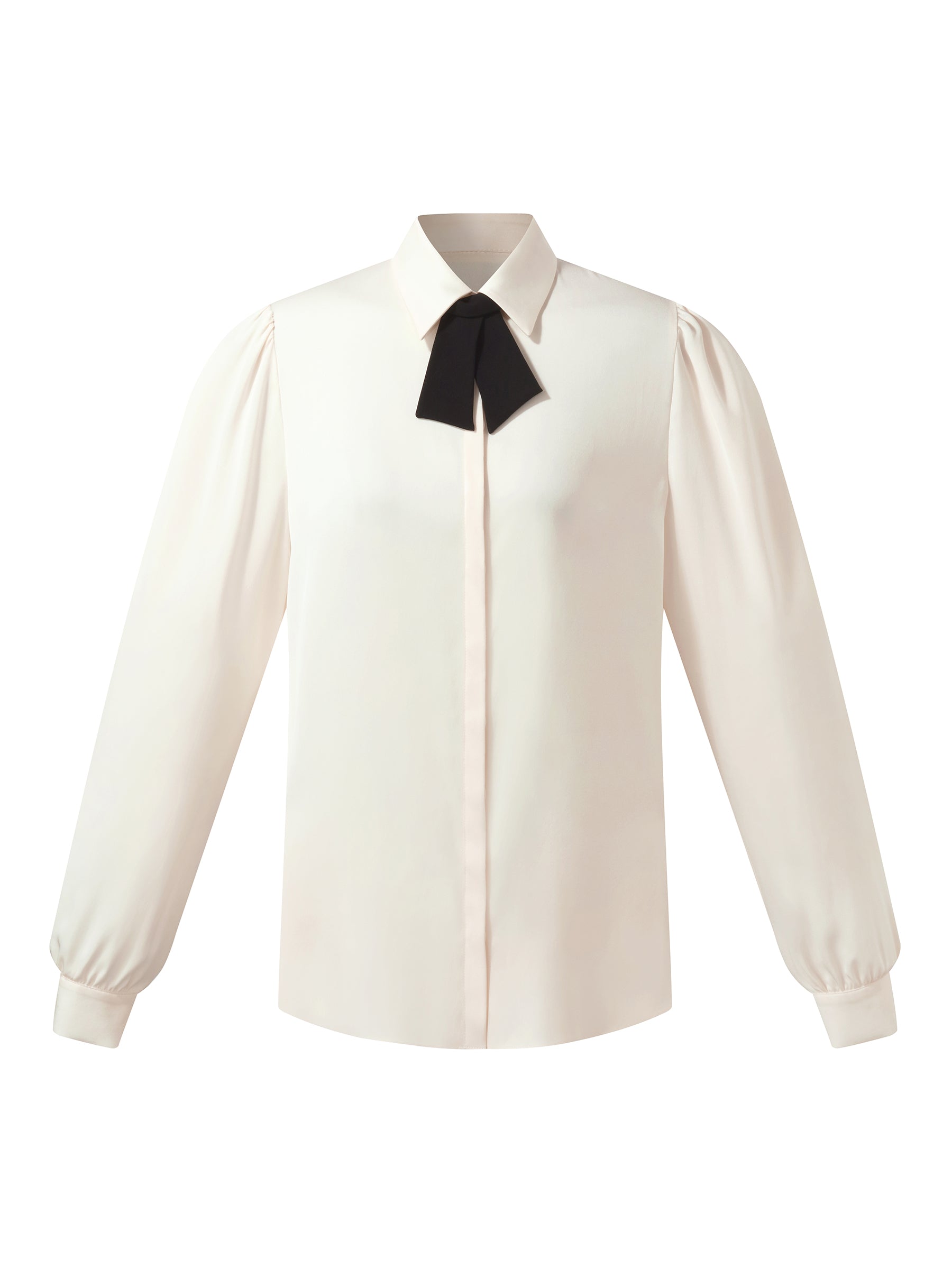 22MM Mulberry Silk Women Shirt With Detachable Bow