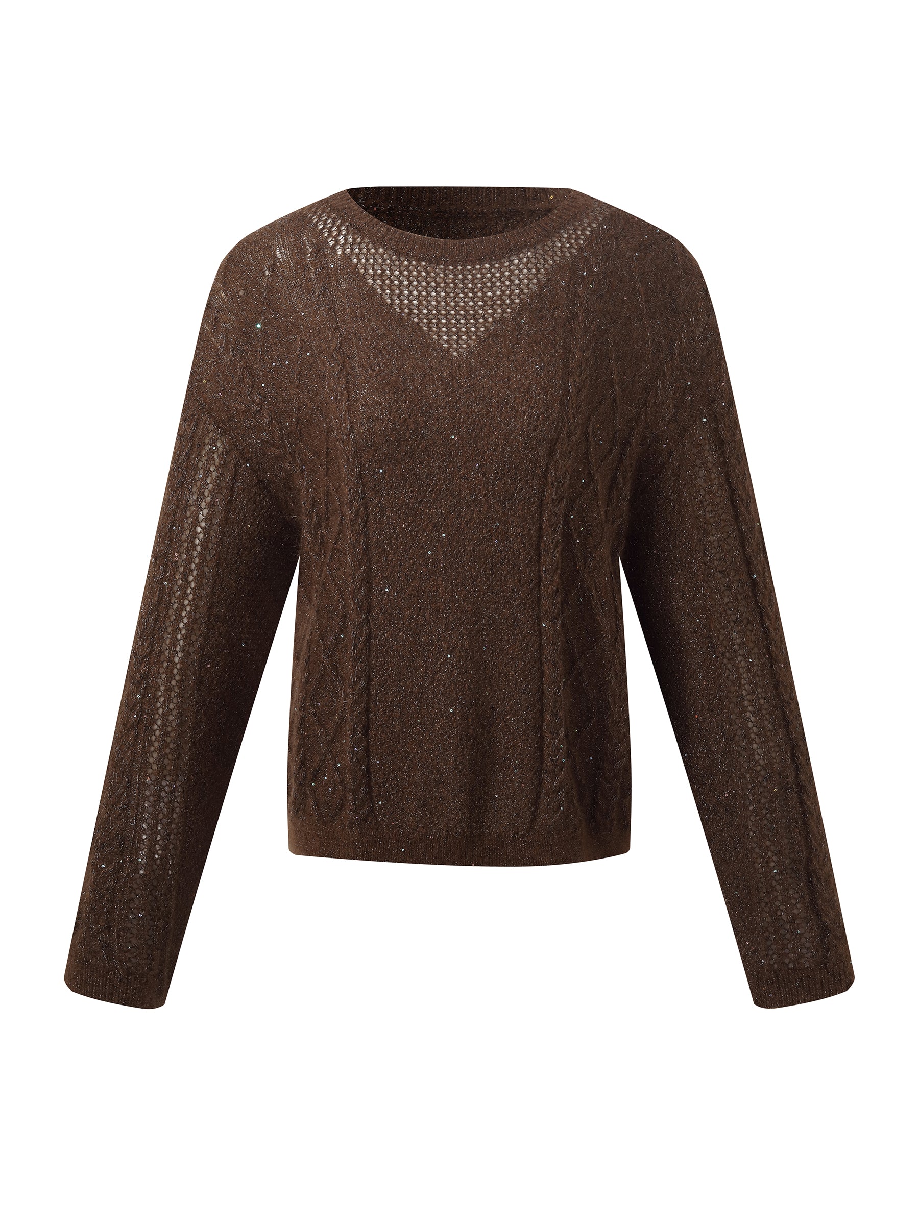 Mohair Wool Blend Sequins Women Sweater