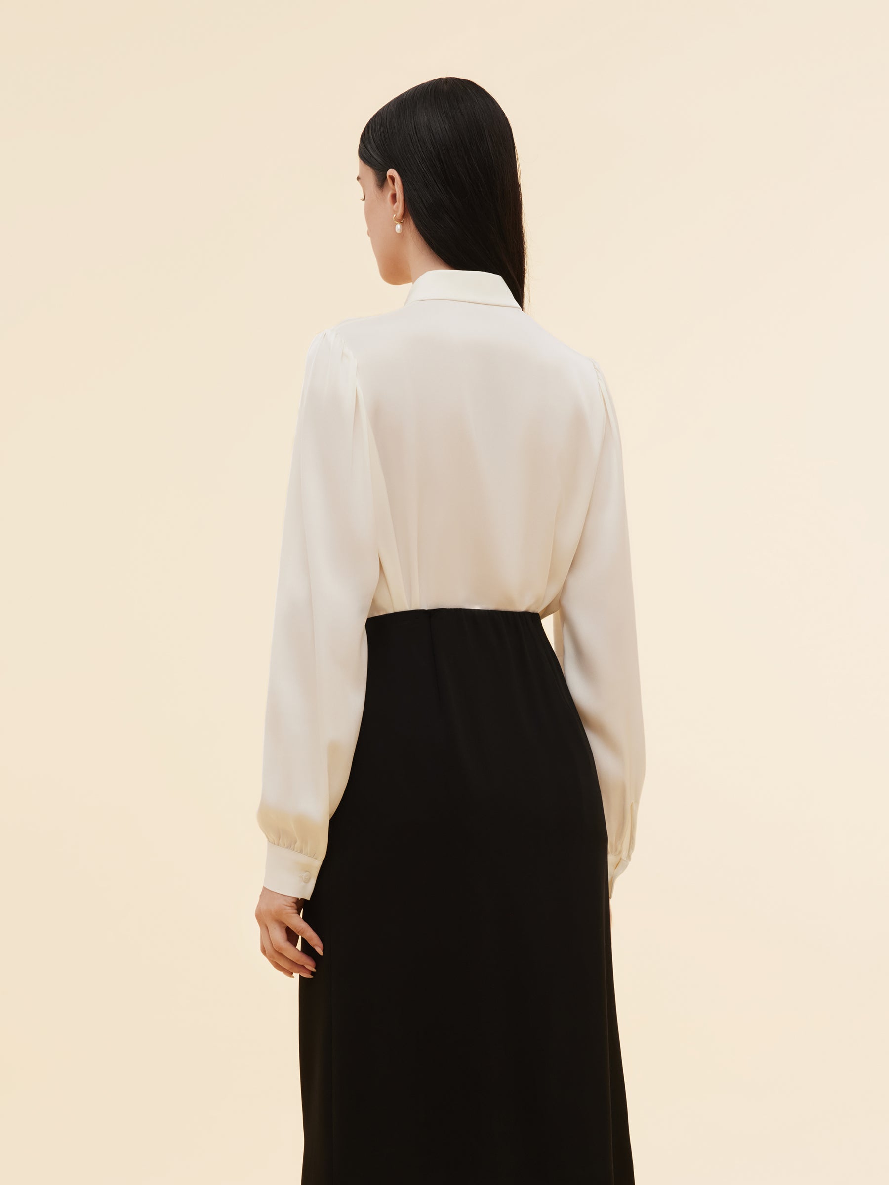 22MM Mulberry Silk Women Shirt With Detachable Bow