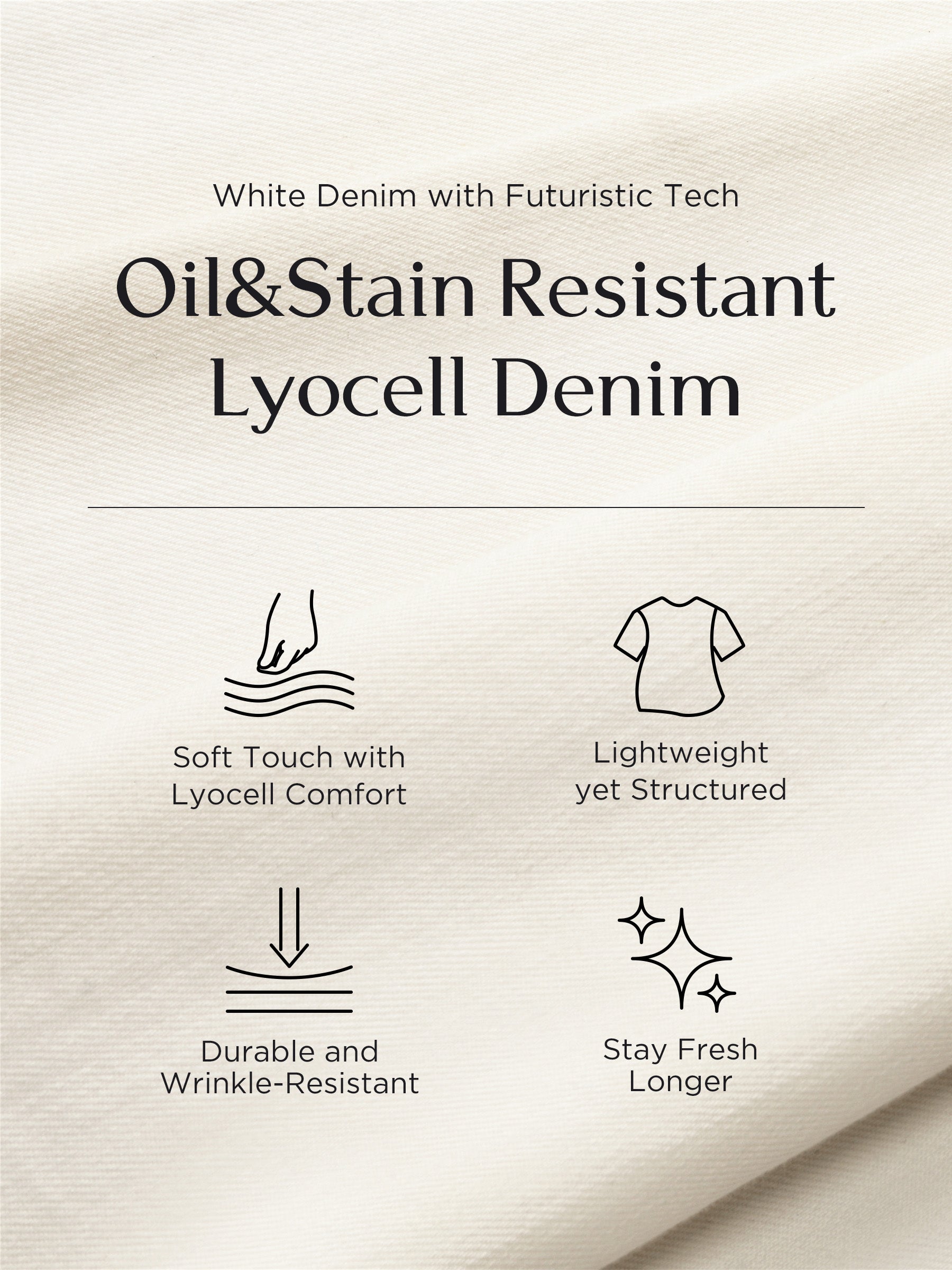 Denim Oil-Resistant Women Shorts With Belt