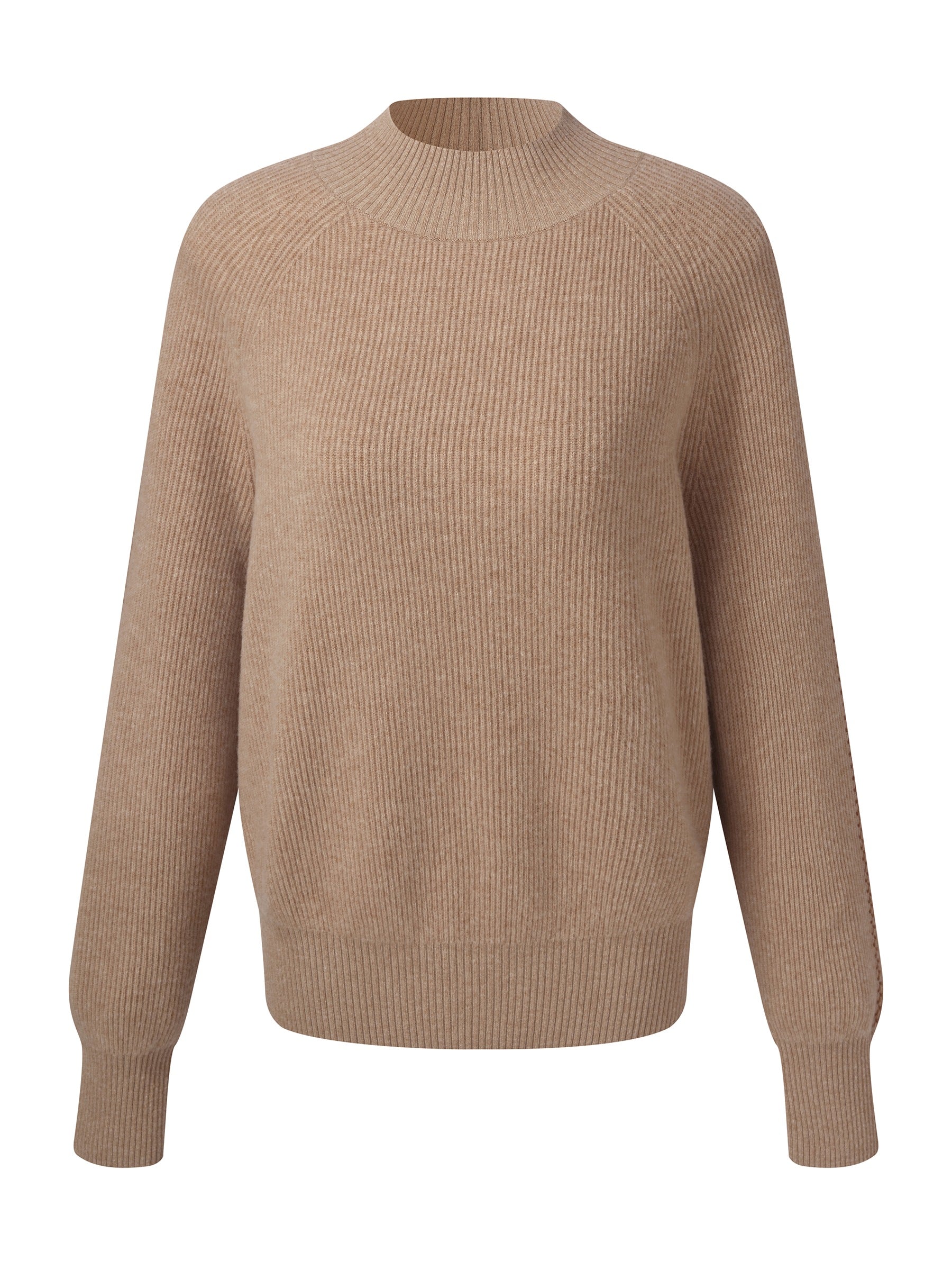 100% Wool Stitch Trim Women Knit Top