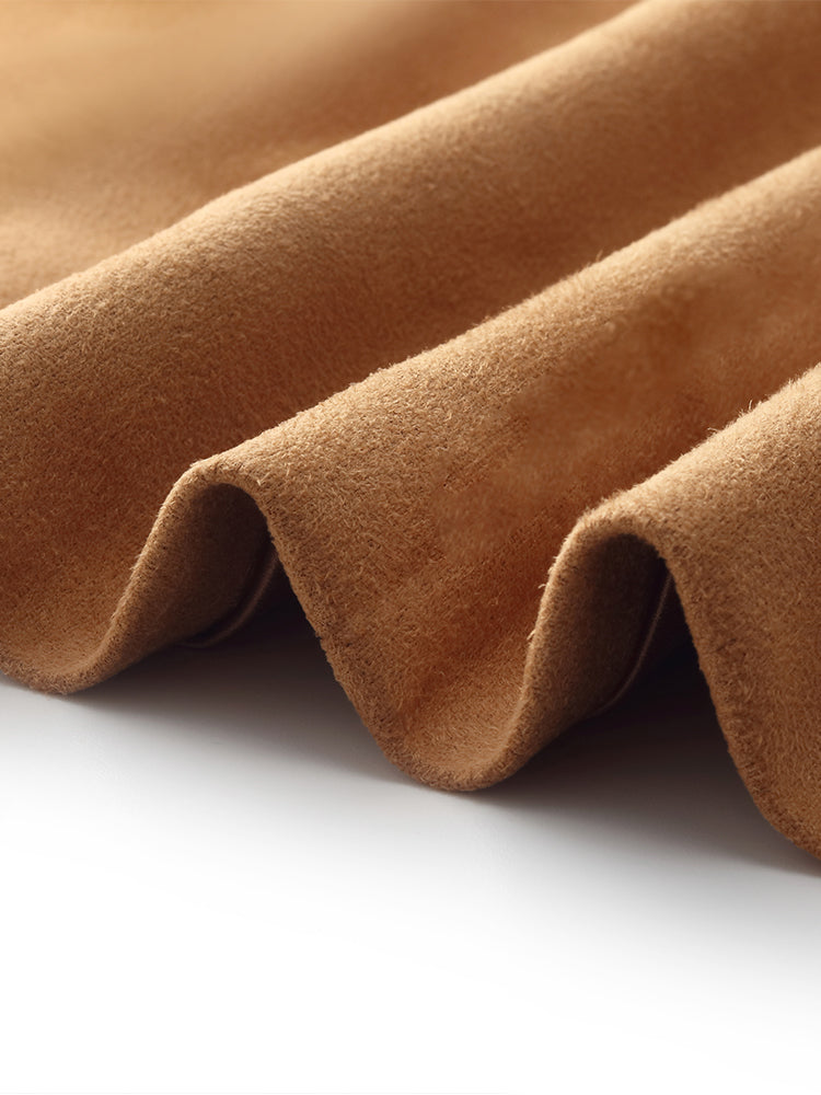 Faux Suede Women Vest Mini Dress