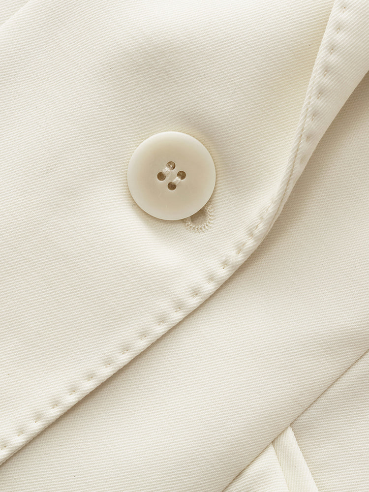 Worsted Wool One Button Women Blazer