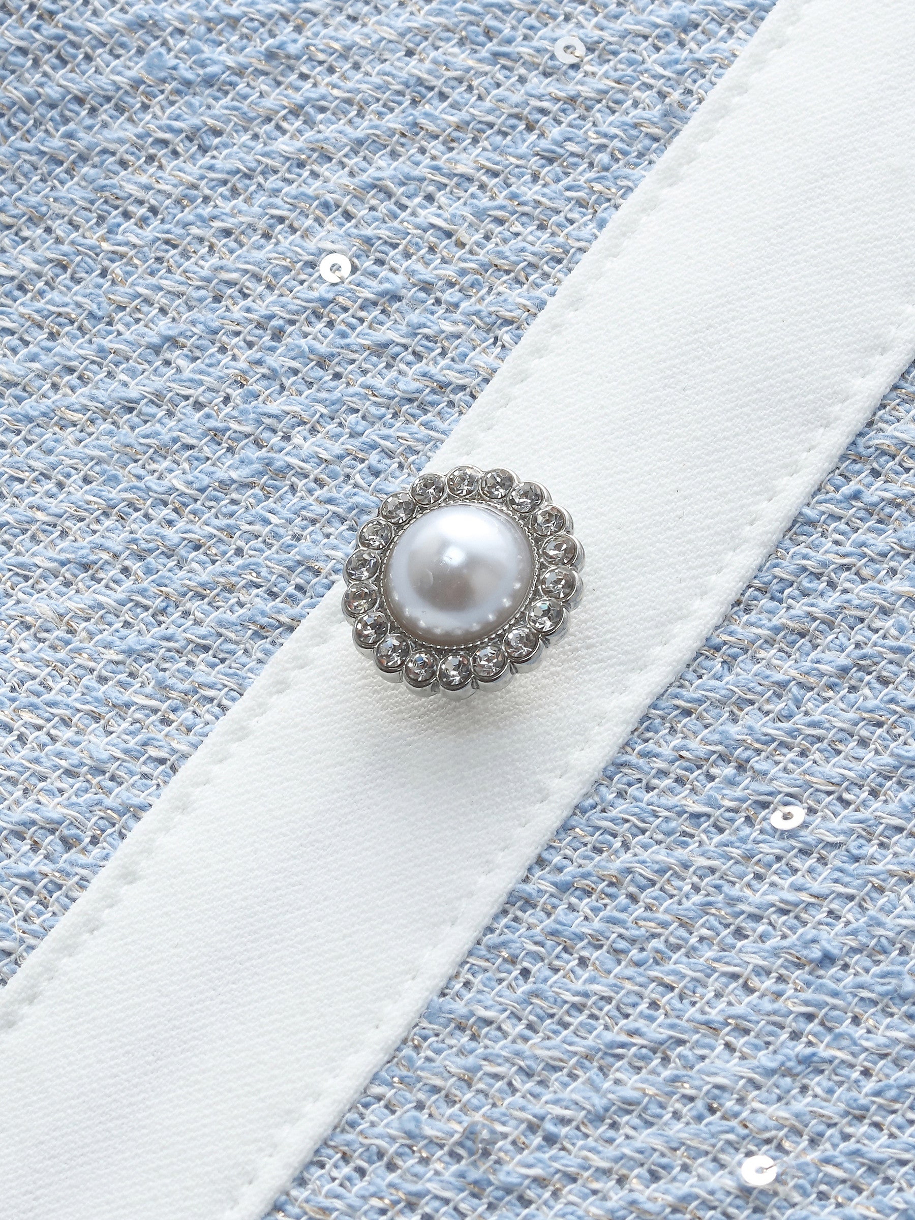 Acetate Blend Sequins Tweed Contrast Trim Women Mini Dress