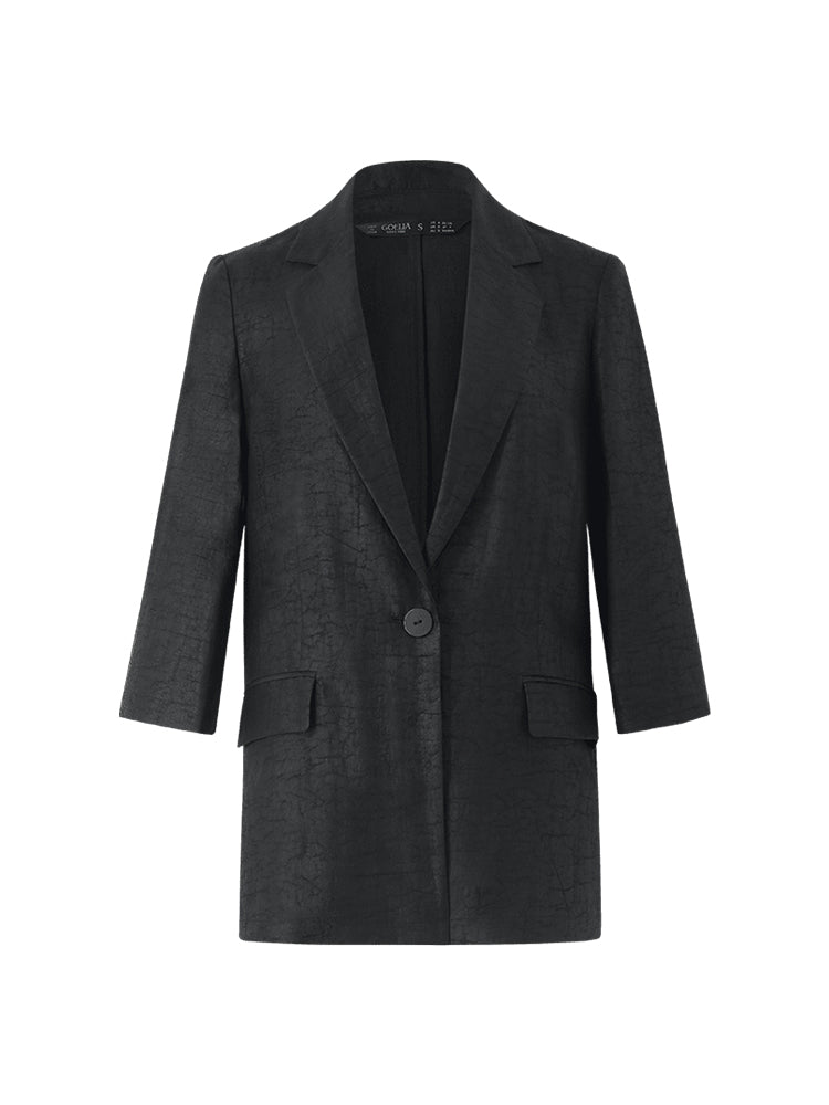 18 Momme Xiang Yun Silk One Button Women Blazer