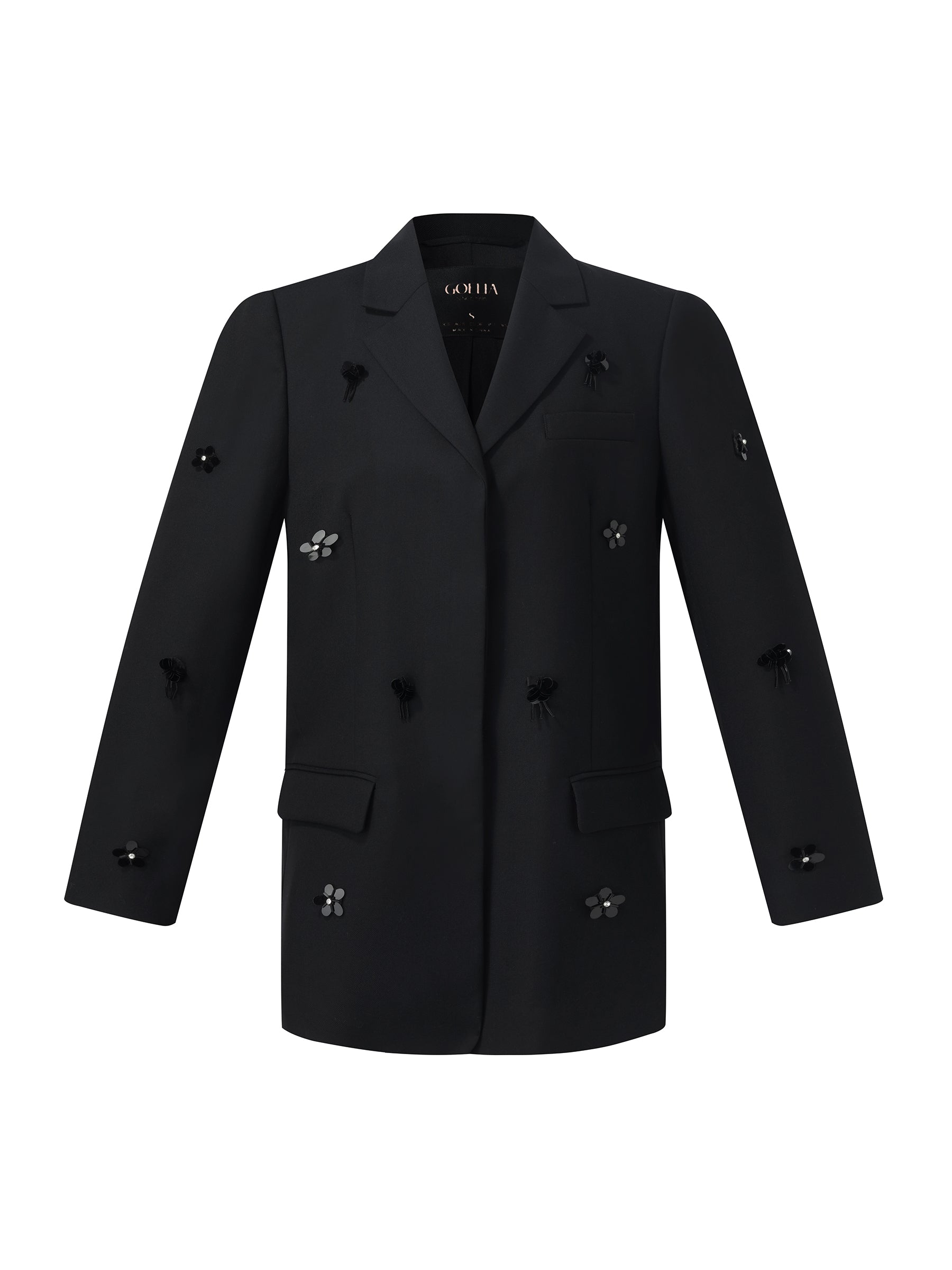 100% Worsted Wool Beaded Women Blazer