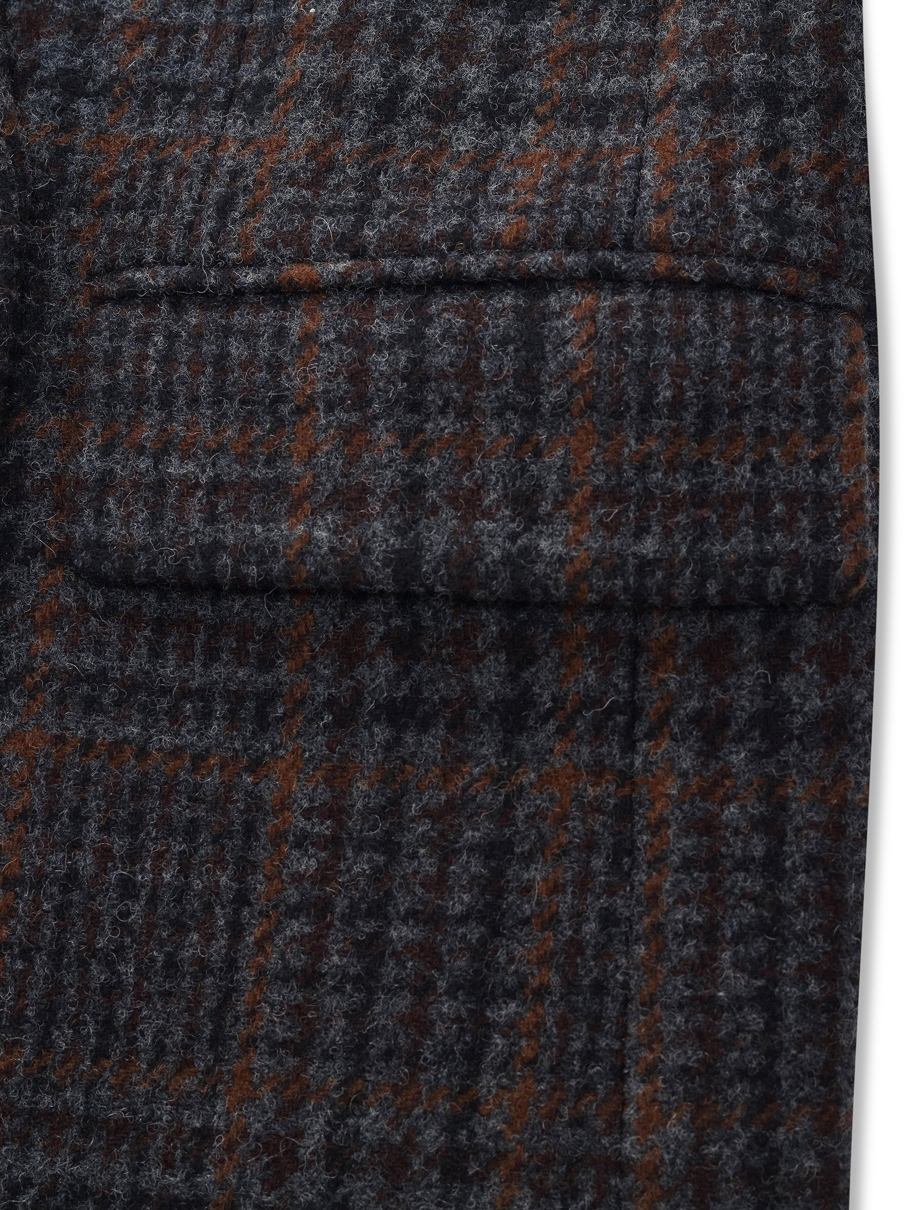 100% Wool Plaid Notched Collar Unisex Blazer