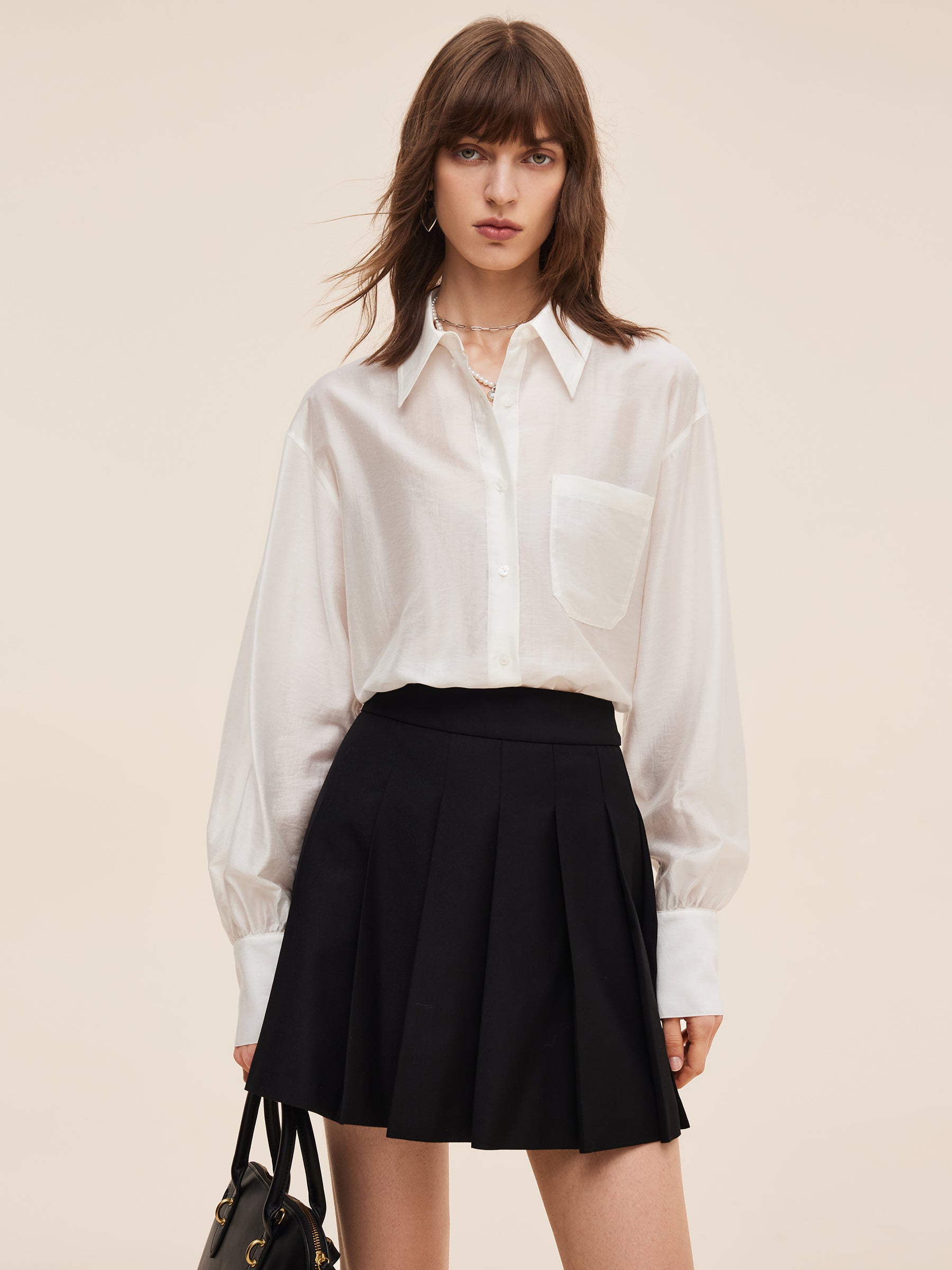 Tencel Blend Women Long Sleeve Shirt