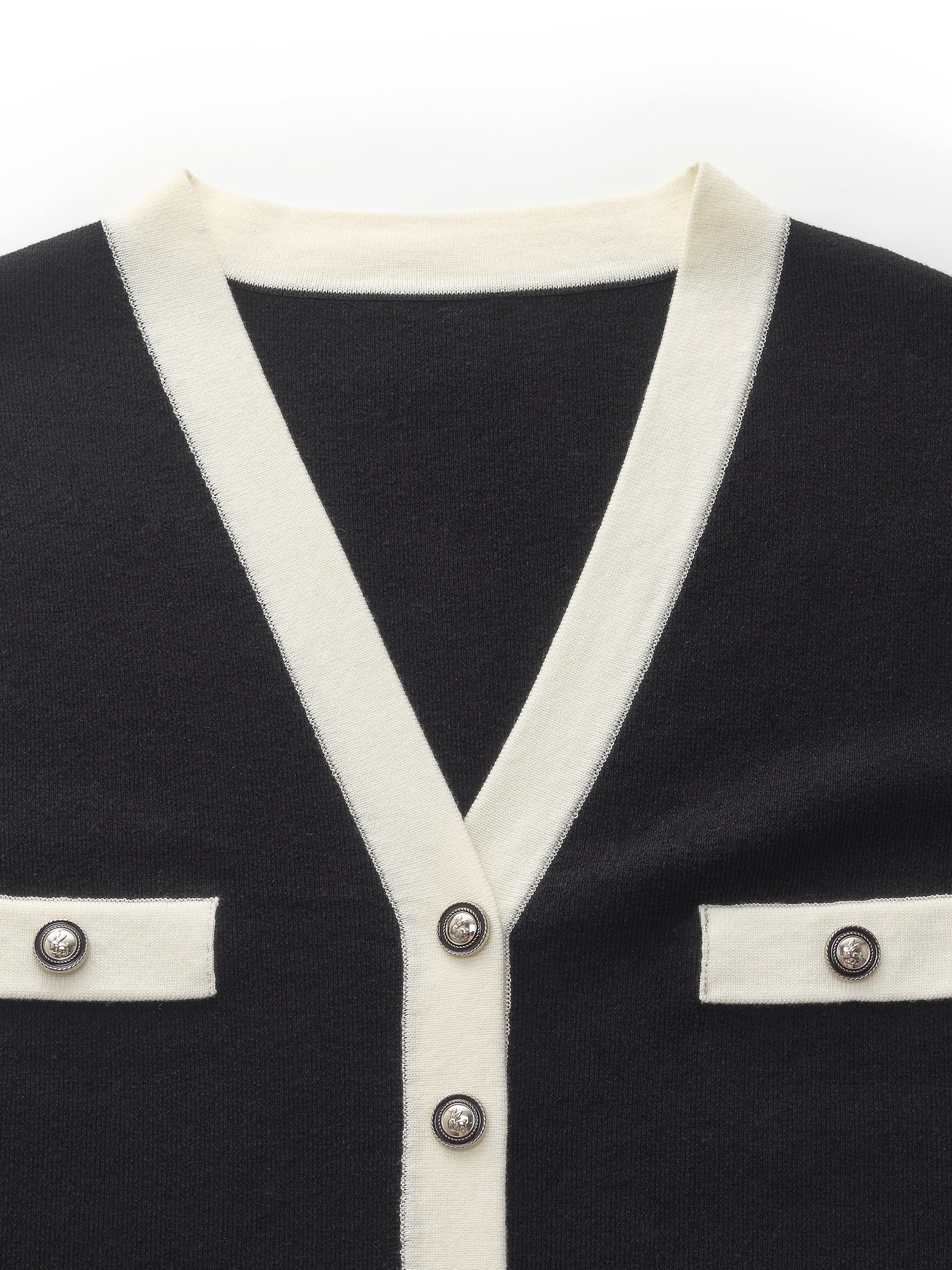 Tencel Blend Contrast Trim Women Knit Vest