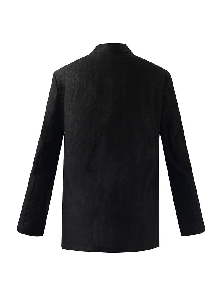Xiang Yun Silk One-Button Unisex Blazer