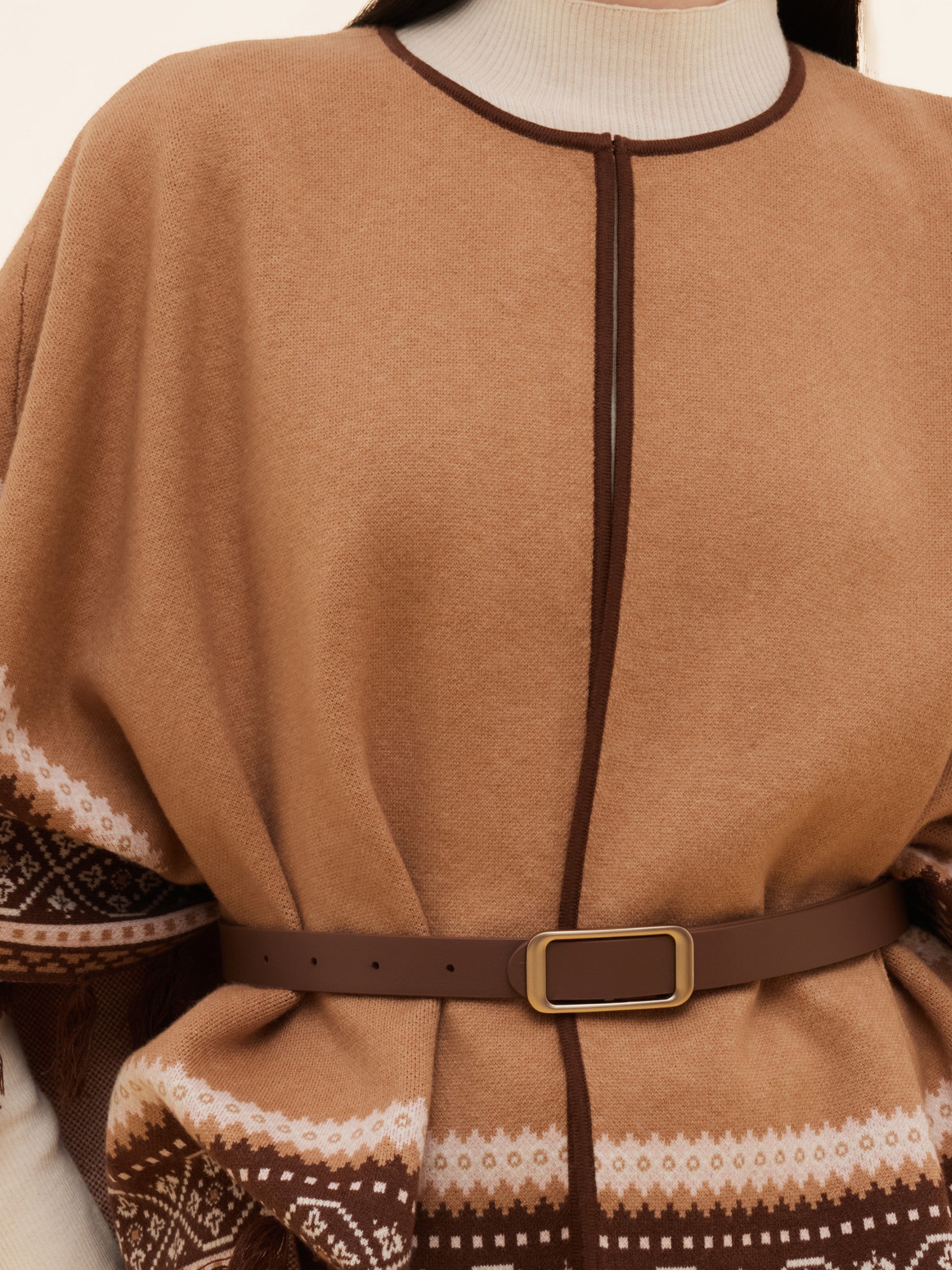 Pre-Order Loose Fringe Women Poncho Sweater