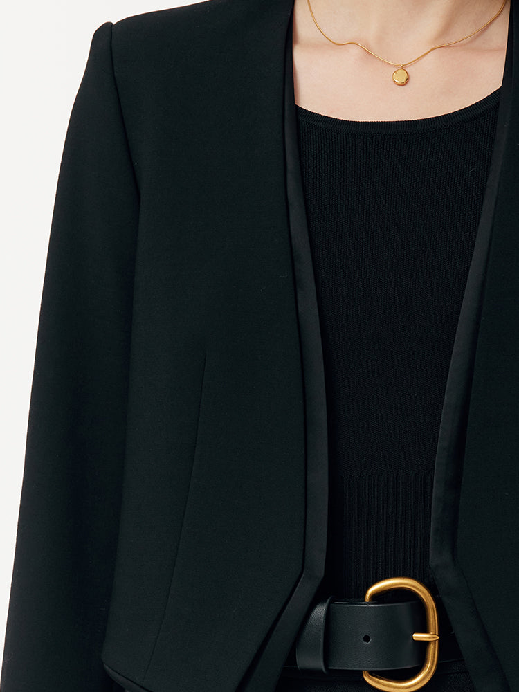 Wool Double Layer Women Blazer