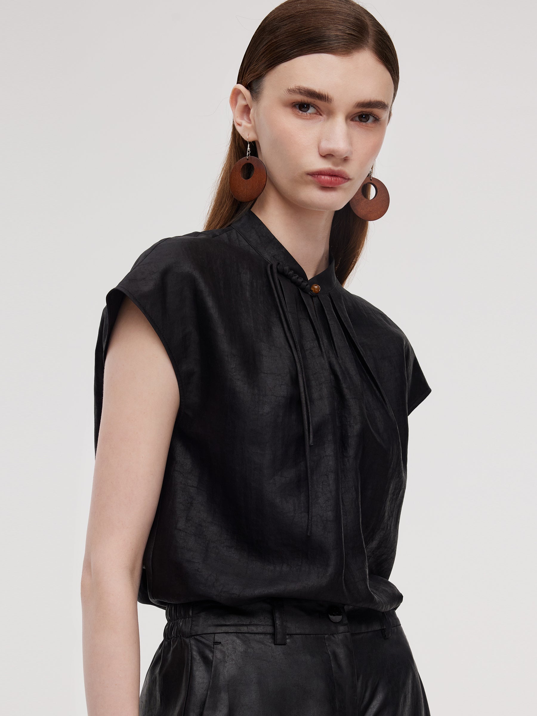 16MM Xiang Yun Silk Women Cap Sleeve Top