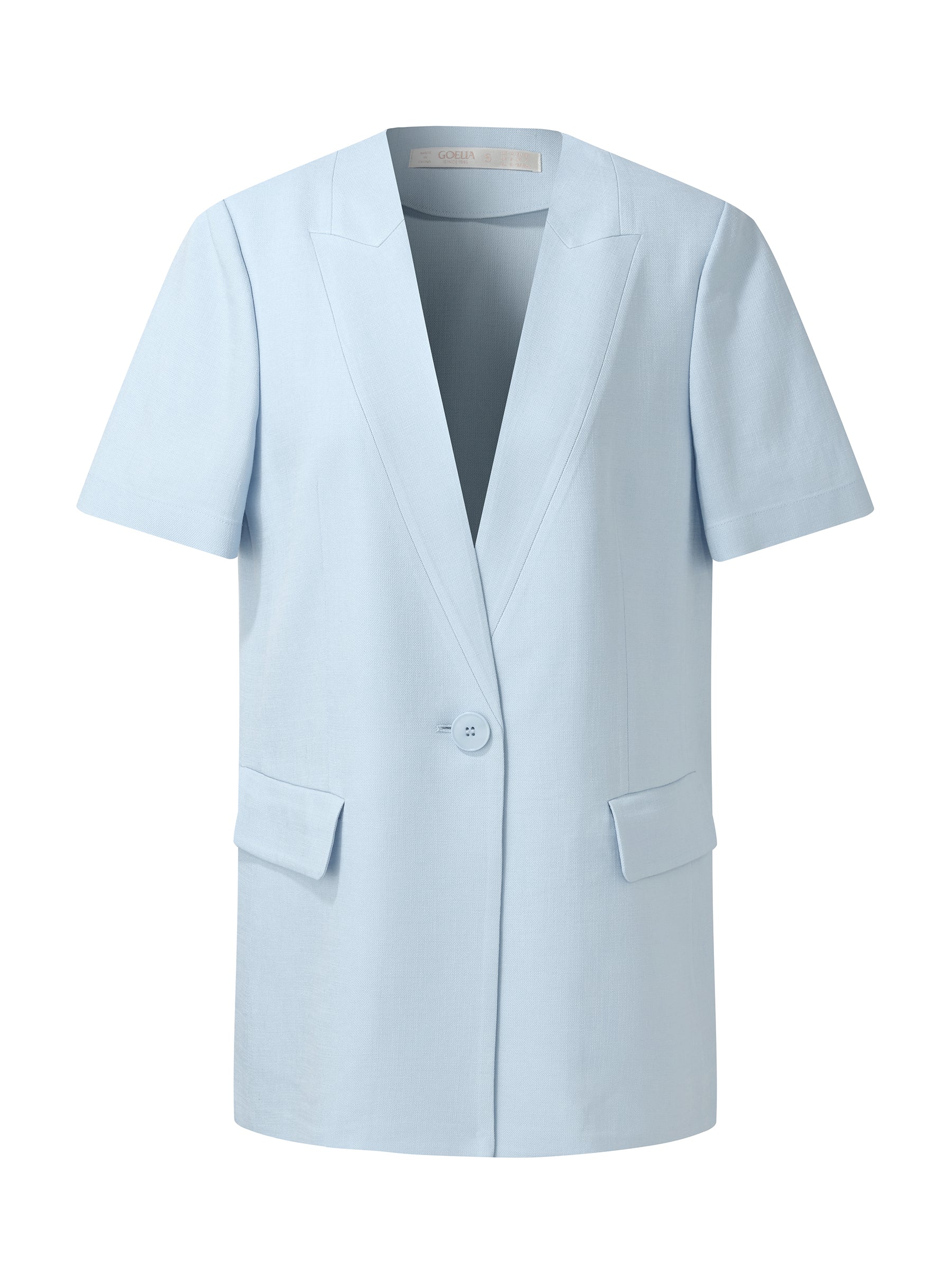 100% Acetate Women Short Sleeve Blazer