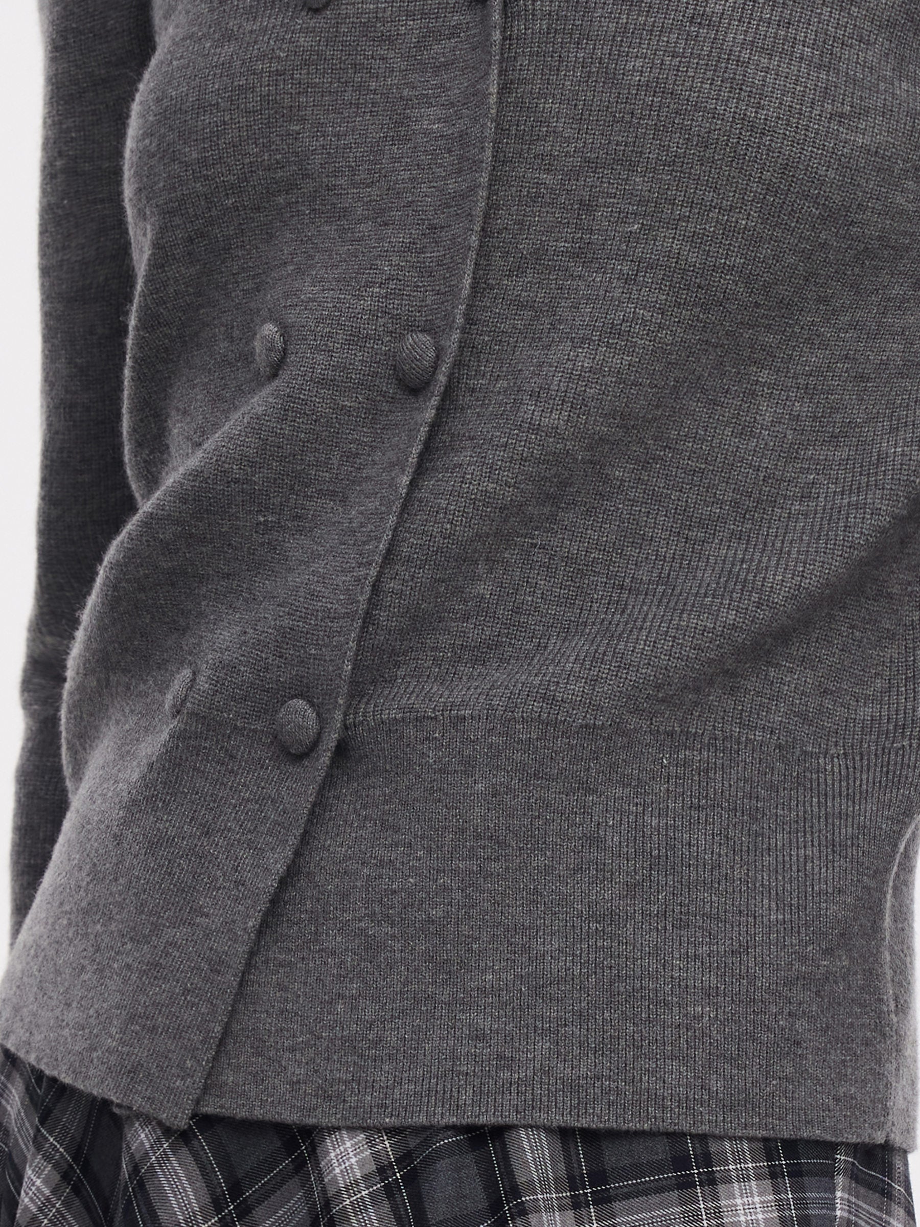 Cut Out V-Neck Long Sleeve Women Knit Top