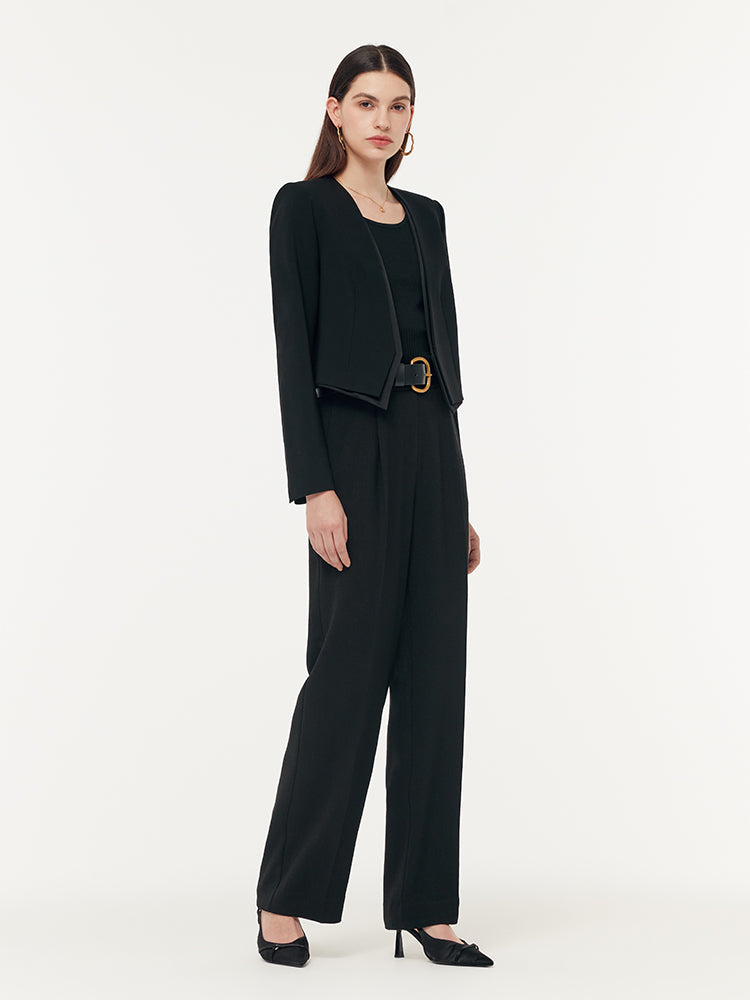 Wool Double Layer Women Blazer