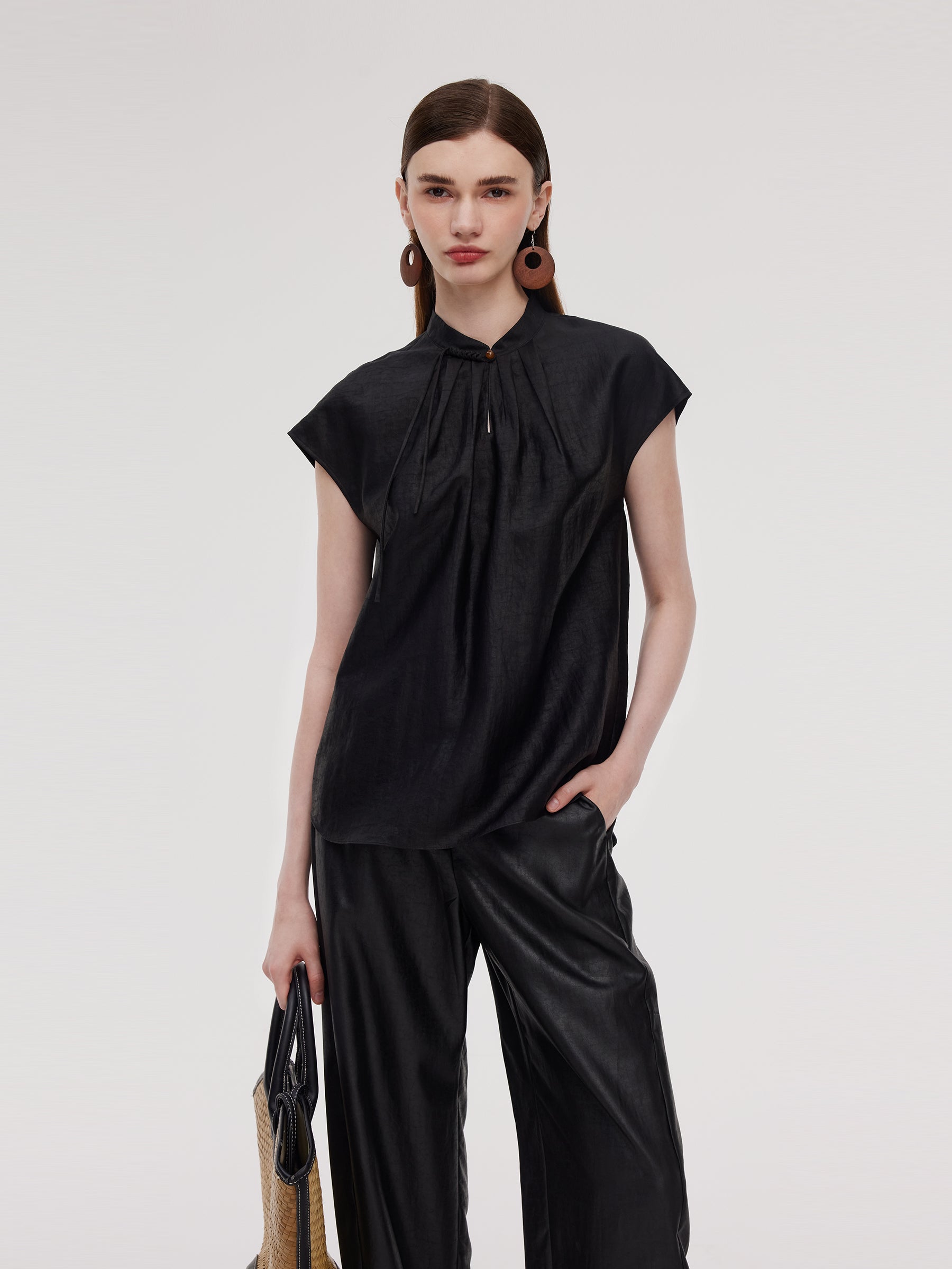 16MM Xiang Yun Silk Women Cap Sleeve Top