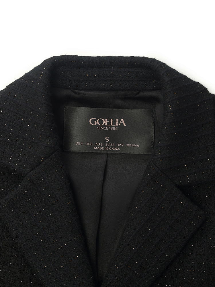 Vintage Single-Breasted V-Neck Women Crop Jacket